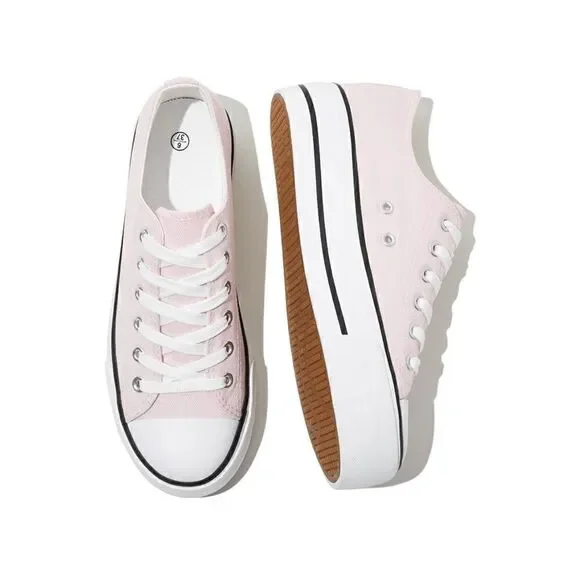 Platform Canvas Low Top Sneakers - Picture 2 of 5